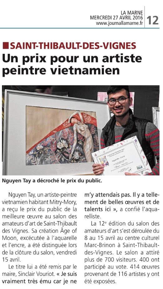 Un prix pour un artiste vietnamien